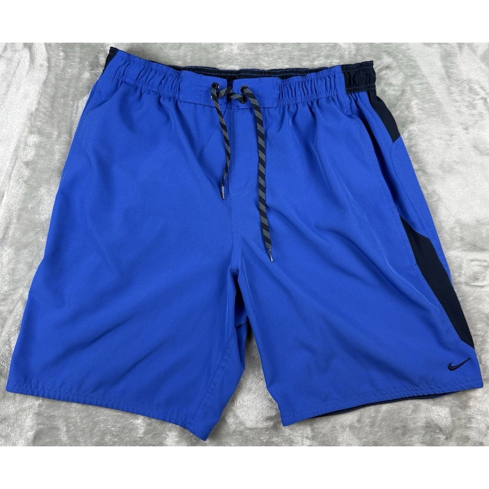 Nike Men's Large Blue Swim Trunks Board Shorts Lined Athletic Shorts